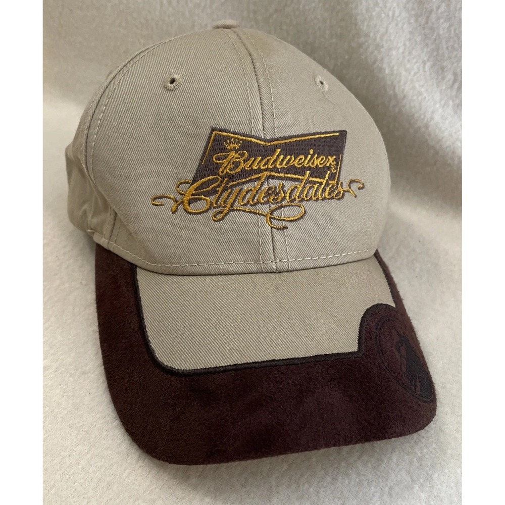 Budweiser Beer Clydesdales Adjustable Adult Souvenir Baseball Cap Tan & Brown